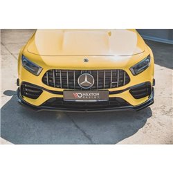Maxton - Lame Du Pare-Chocs Avant V.1 Mercedes-AMG A 45 S Aero Pack W177 Noir Brillant