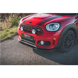 Maxton - Lame Du Pare-Chocs Avant V.2 Mini Countryman Mk2 F60 JCW Noir Brillant