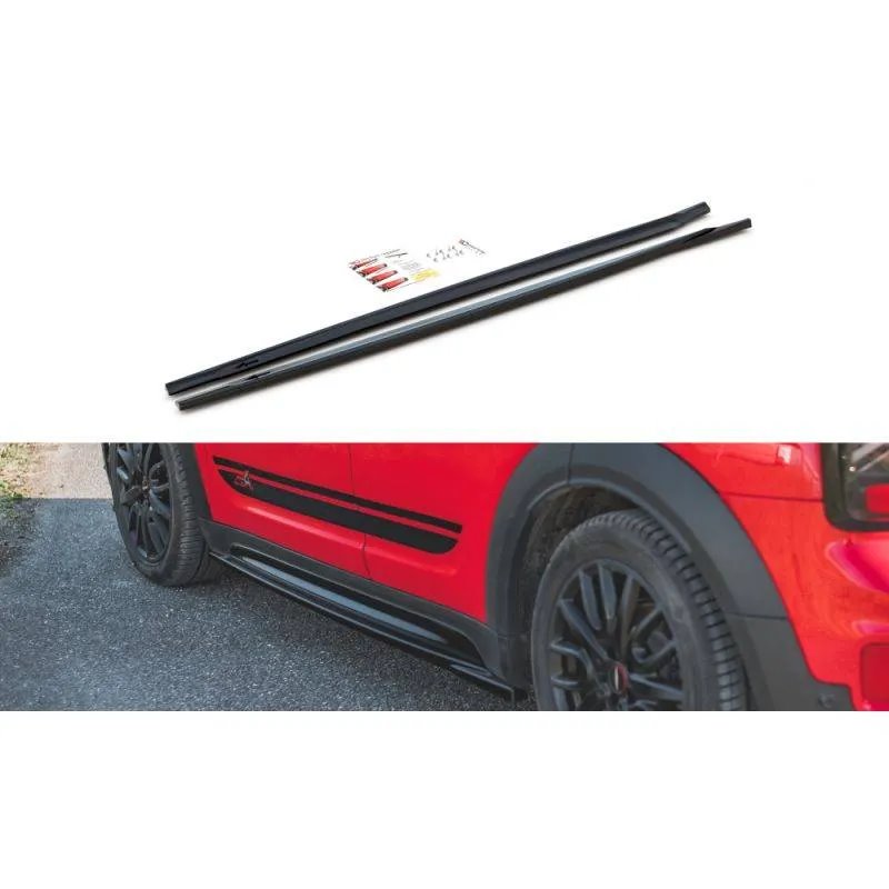 Maxton - Rajouts Des Bas De Caisse Mini Countryman Mk2 F60 JCW Noir Brillant
