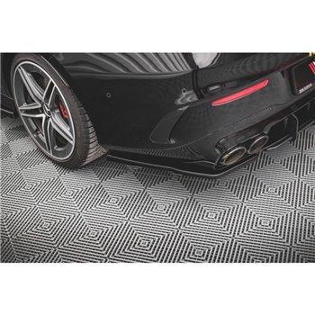 Maxton - Lames De Pare-Chocs Arrière Latérales Mercedes-AMG CLA 35 Aero / 45 Aero C118 Noir Brillant
