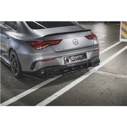 Maxton - Lames De Pare-Chocs Arrière Latérales Mercedes-AMG CLA 35 Aero / 45 Aero C118 Noir Brillant