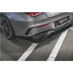Maxton - Lames De Pare-Chocs Arrière Latérales Mercedes-AMG CLA 35 Aero / 45 Aero C118 Noir Brillant