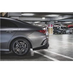 Maxton - Lames De Pare-Chocs Arrière Latérales Mercedes-AMG CLA 35 Aero / 45 Aero C118 Noir Brillant