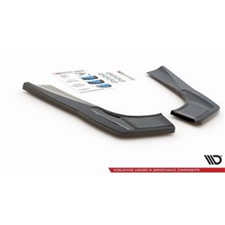 Maxton - Lames De Pare-Chocs Arrière Latérales Mercedes-AMG CLA 35 Aero / 45 Aero C118 Noir Brillant