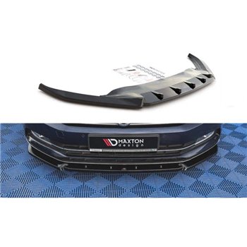 Maxton - Lame Du Pare-Chocs Avant V.2 Volkswagen Passat B8 Noir Brillant