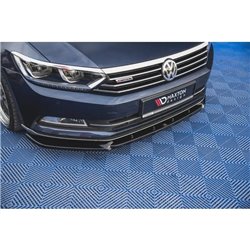 Maxton - Lame Du Pare-Chocs Avant V.2 Volkswagen Passat B8 Noir Brillant