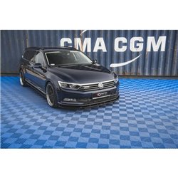 Maxton - Lame Du Pare-Chocs Avant V.1 Volkswagen Passat B8 Noir Brillant