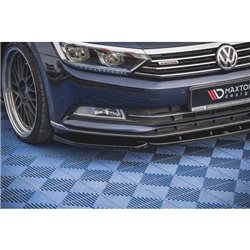 Maxton - Lame Du Pare-Chocs Avant V.1 Volkswagen Passat B8 Noir Brillant