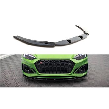 Maxton - Lame Du Pare-Chocs Avant V.2 Audi RS5 F5 Facelift Noir Brillant