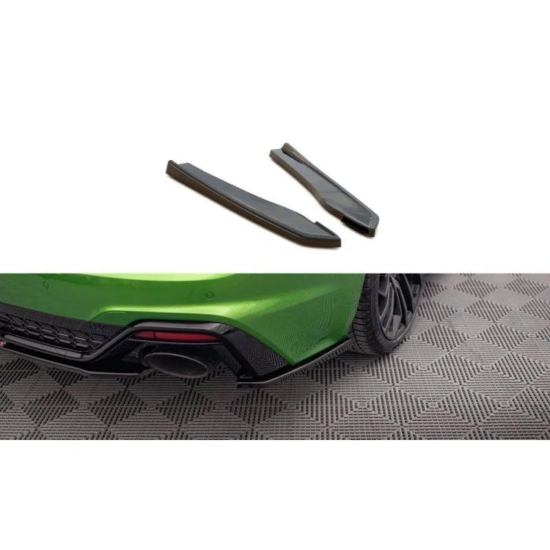 Maxton - Lames De Pare-Chocs Arrière Latérales Audi RS5 F5 Facelift Noir Brillant