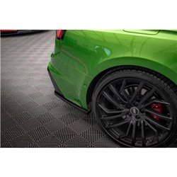 Maxton - Lames De Pare-Chocs Arrière Latérales Audi RS5 F5 Facelift Noir Brillant