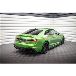 Maxton - Lames De Pare-Chocs Arrière Latérales Audi RS5 F5 Facelift Noir Brillant