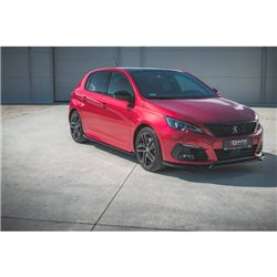 Maxton - Rajouts Des Bas De Caisse Peugeot 308 GT Mk2 Facelift Noir Brillant