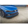 Maxton - Street Pro Lame Du Pare-Chocs Avant Volkswagen Polo GTI Mk6 Noir-Rouge + Rabats Brillant