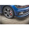 Maxton - Street Pro Lame Du Pare-Chocs Avant Volkswagen Polo GTI Mk6 Noir-Rouge + Rabats Brillant