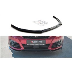 Maxton - Lame Du Pare-Chocs Avant V.1 Peugeot 308 GT Mk2 Facelift Noir Brillant