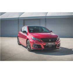 Maxton - Lame Du Pare-Chocs Avant V.1 Peugeot 308 GT Mk2 Facelift Noir Brillant