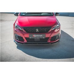 Maxton - Lame Du Pare-Chocs Avant V.1 Peugeot 308 GT Mk2 Facelift Noir Brillant