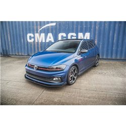Maxton - Street Pro Lame Du Pare-Chocs Avant Volkswagen Polo GTI Mk6 Noir-Rouge