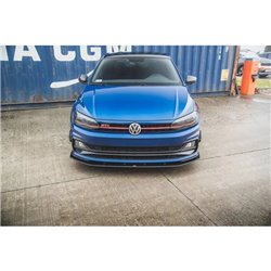 Maxton - Street Pro Lame Du Pare-Chocs Avant Volkswagen Polo GTI Mk6 Noir-Rouge