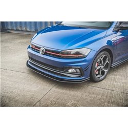 Maxton - Street Pro Lame Du Pare-Chocs Avant Volkswagen Polo GTI Mk6 Noir-Rouge