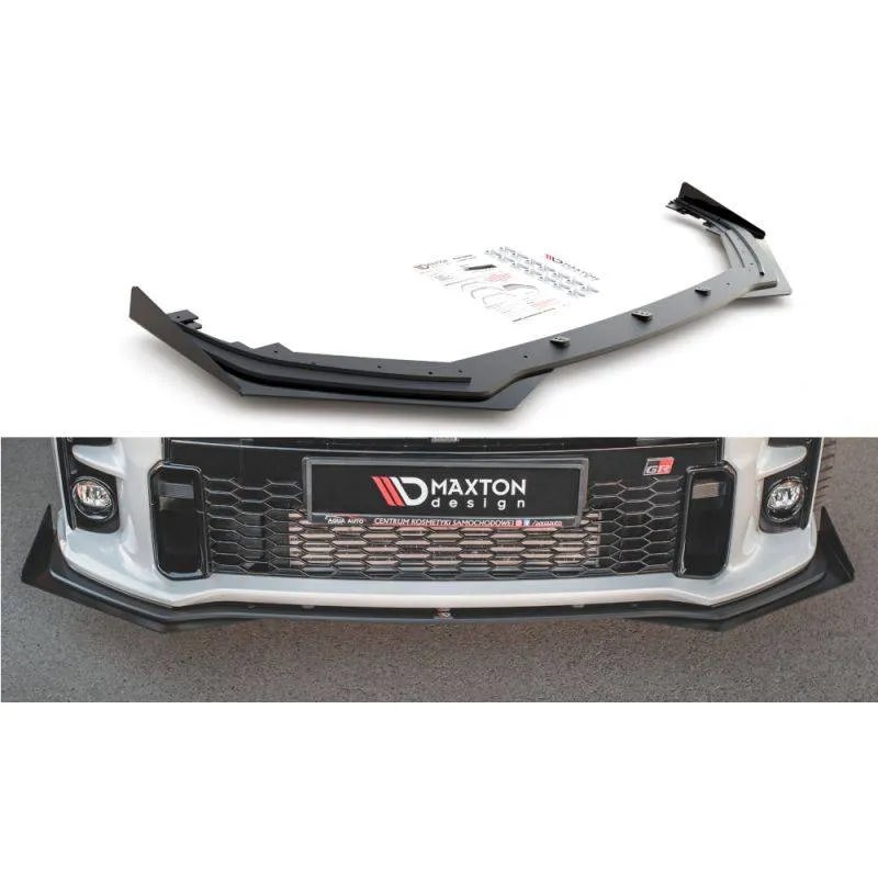 Maxton - Street Pro Lame Du Pare-Chocs Avant Toyota GR Yaris Mk4 Noir + Rabats Brillant