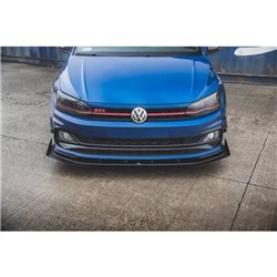 Maxton - Street Pro Lame Du Pare-Chocs Avant Volkswagen Polo GTI Mk6 Noir + Rabats Brillant 