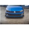 Maxton - Street Pro Lame Du Pare-Chocs Avant Volkswagen Polo GTI Mk6 Noir + Rabats Brillant 
