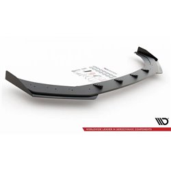 Maxton - Street Pro Lame Du Pare-Chocs Avant Volkswagen Polo GTI Mk6 Noir + Rabats Brillant 