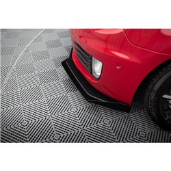 Maxton - Street Pro Lame Du Pare-Chocs Avant V.3 Volkswagen Golf GTI Mk6 Noir-Rouge + Rabats Brillant