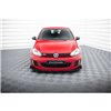 Maxton - Street Pro Lame Du Pare-Chocs Avant V.3 Volkswagen Golf GTI Mk6 Noir-Rouge + Rabats Brillant