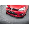 Maxton - Street Pro Lame Du Pare-Chocs Avant V.3 Volkswagen Golf GTI Mk6 Noir-Rouge + Rabats Brillant