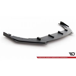 Maxton - Street Pro Lame Du Pare-Chocs Avant V.3 Volkswagen Golf GTI Mk6 Noir-Rouge + Rabats Brillant