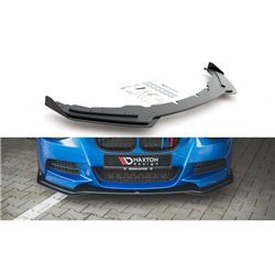 Maxton - Street Pro Lame Du Pare-Chocs Avant BMW M135i F20 Noir + Rabats Brillant