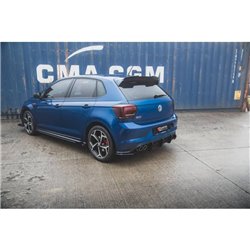 Maxton - Street Pro Diffuseur Arrière Complet Volkswagen Polo GTI Mk6 Noir-Rouge