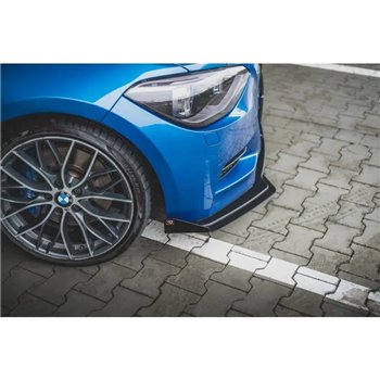 Maxton - Street Pro Lame Du Pare-Chocs Avant BMW M135i F20 Noir-Rouge + Rabats Brillant