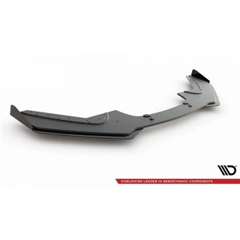 Maxton - Street Pro Lame Du Pare-Chocs Avant V.3 BMW 1 F20 M-Pack Facelift / M140i Noir + Rabats Brillant 