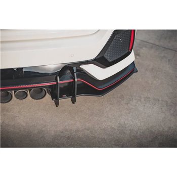 Maxton - Street Pro Diffuseur Arrière Complet V.2 Honda Civic Type-R Mk10 / Mk10 Facelift Noir-Rouge