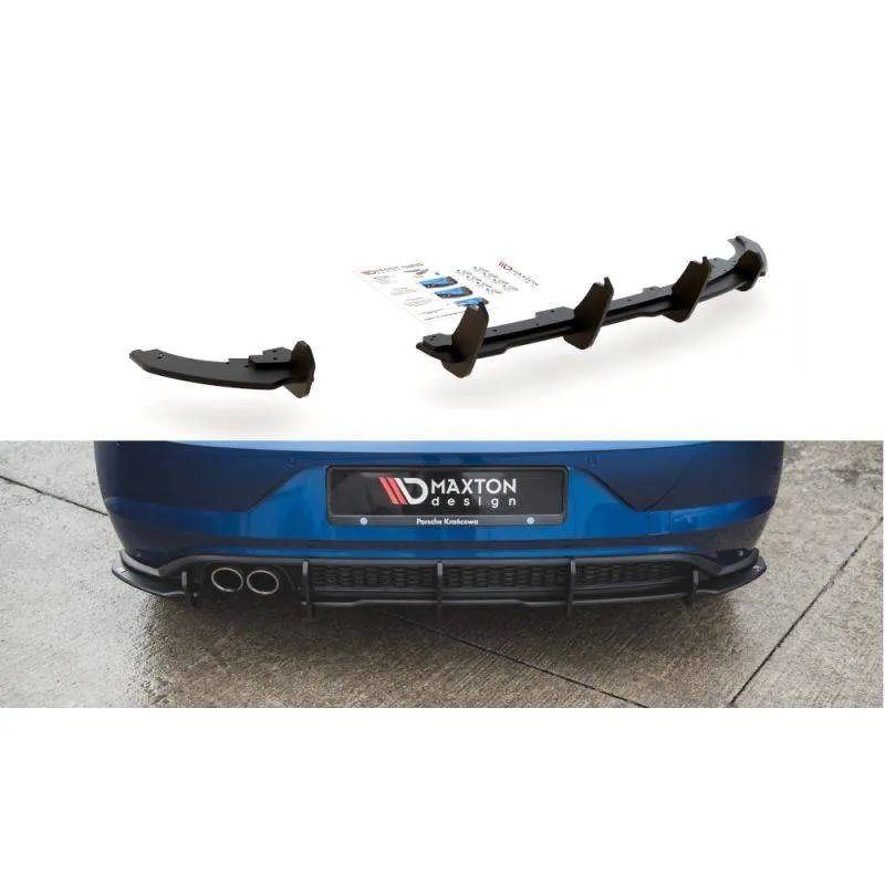 Maxton - Street Pro Diffuseur Arrière Complet Volkswagen Polo GTI Mk6 Rouge