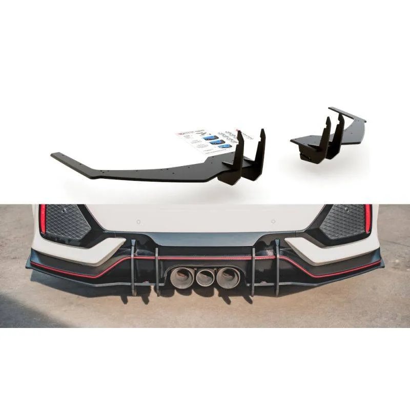 Maxton - Street Pro Diffuseur Arrière Complet V.2 Honda Civic Type-R Mk10 / Mk10 Facelift Noir