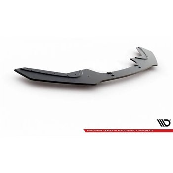 Maxton - Street Pro Lame Du Pare-Chocs Avant V.3 BMW 1 F20 M-Pack Facelift / M140i Noir-Rouge