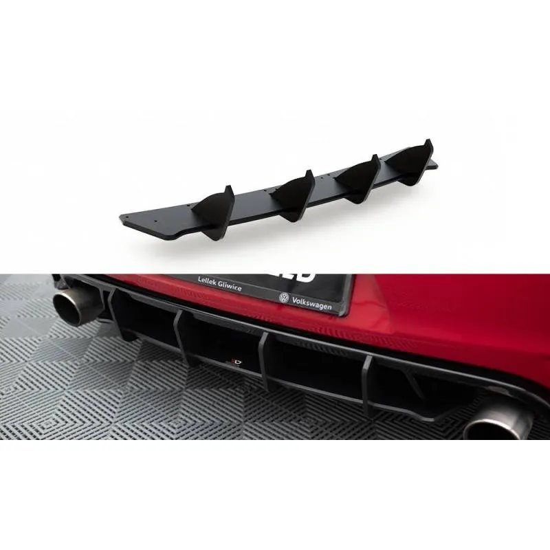 Maxton - Sport Durabilité Central Diffuseur Arriere V.2 Volkswagen Golf GTI Mk6 Rouge