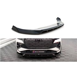 Maxton - Lame Du Pare-Chocs Avant V.2 Audi Q4 e-tron Sportback S-line Mk1 Noir Brillant