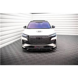 Maxton - Lame Du Pare-Chocs Avant V.2 Audi Q4 e-tron Sportback S-line Mk1 Noir Brillant