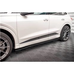 Maxton - Rajouts Des Bas De Caisse Audi Q4 e-tron Sportback S-line Mk1 Noir Brillant