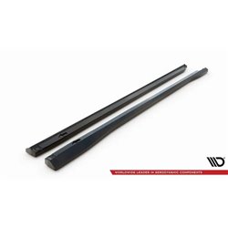 Maxton - Rajouts Des Bas De Caisse Audi Q4 e-tron Sportback S-line Mk1 Noir Brillant