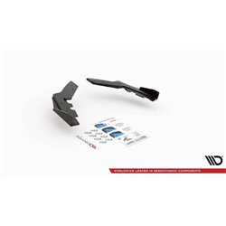 Maxton - Street Pro Lame Du Pare Chocs Arriere BMW M135i F20 Noir-Rouge + Rabats Brillant