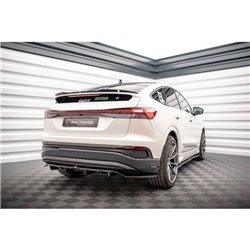 Maxton - Arriere Lame (avec une barre verticale) Audi Q4 e-tron Sportback S-line Mk1 Noir Brillant
