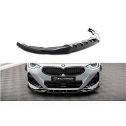 Maxton - Lame Du Pare-Chocs Avant V.2 BMW 2 Coupe M-Pack / M240i G42 Noir Brillant