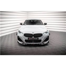 Maxton - Lame Du Pare-Chocs Avant V.2 BMW 2 Coupe M-Pack / M240i G42 Noir Brillant